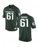Men's Cole Chewins Michigan State Spartans #61 Nike NCAA Green Authentic College Stitched Football Jersey ZQ50J34HE